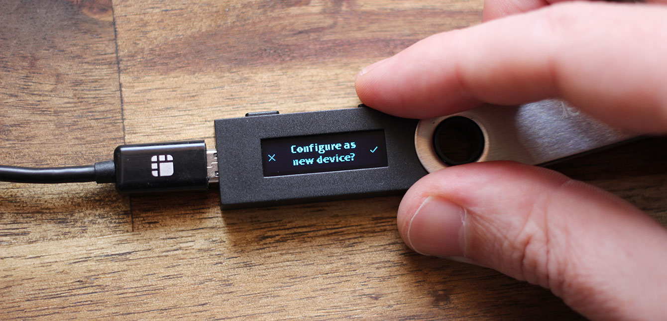 Ledger Nano S configure new device