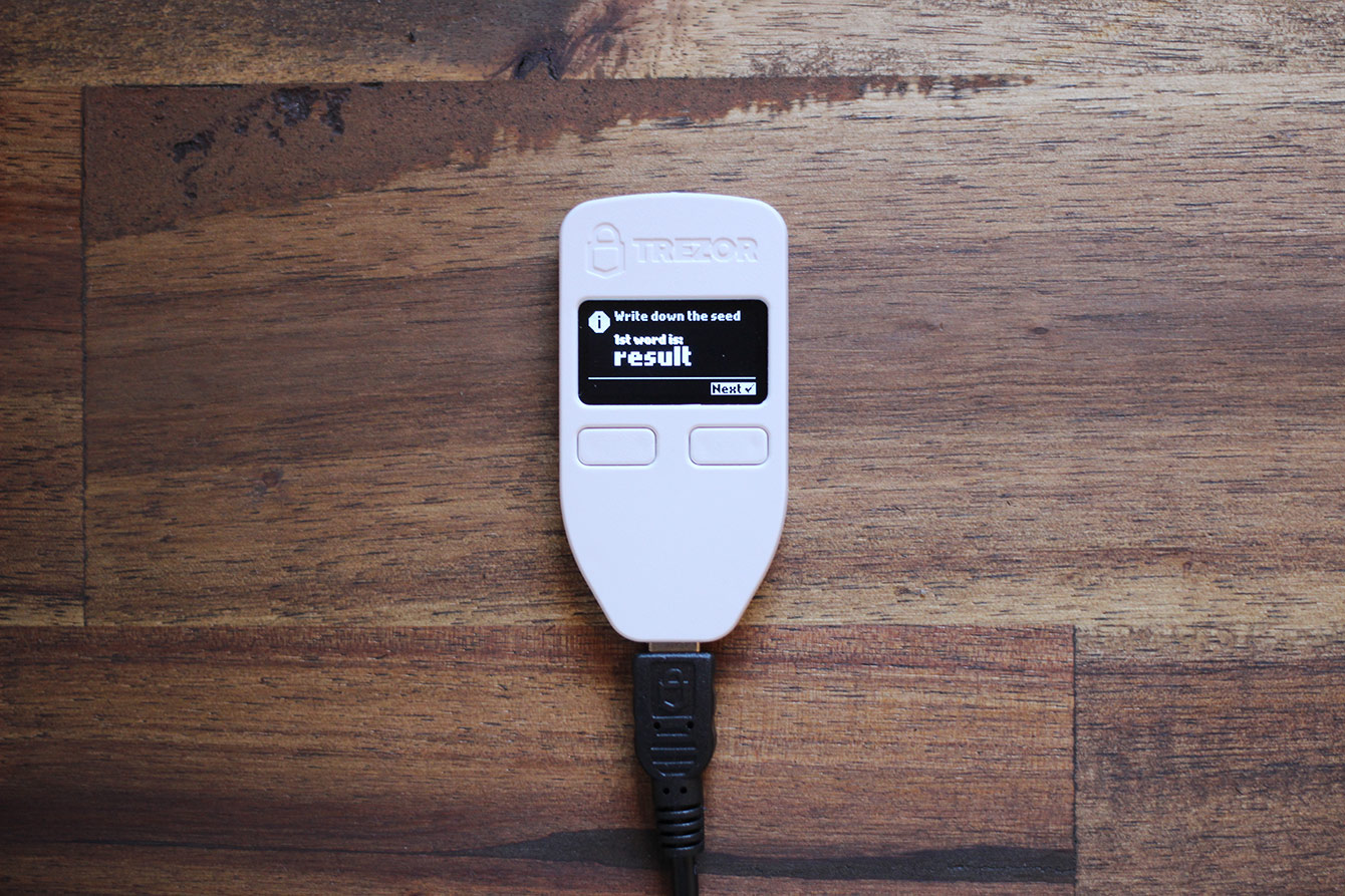 Trezor One - Seed Words